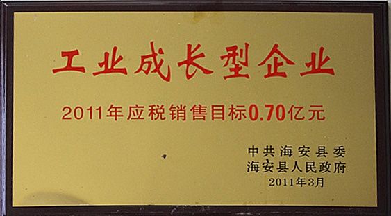 2011年度工業(yè)成長性企業(yè)